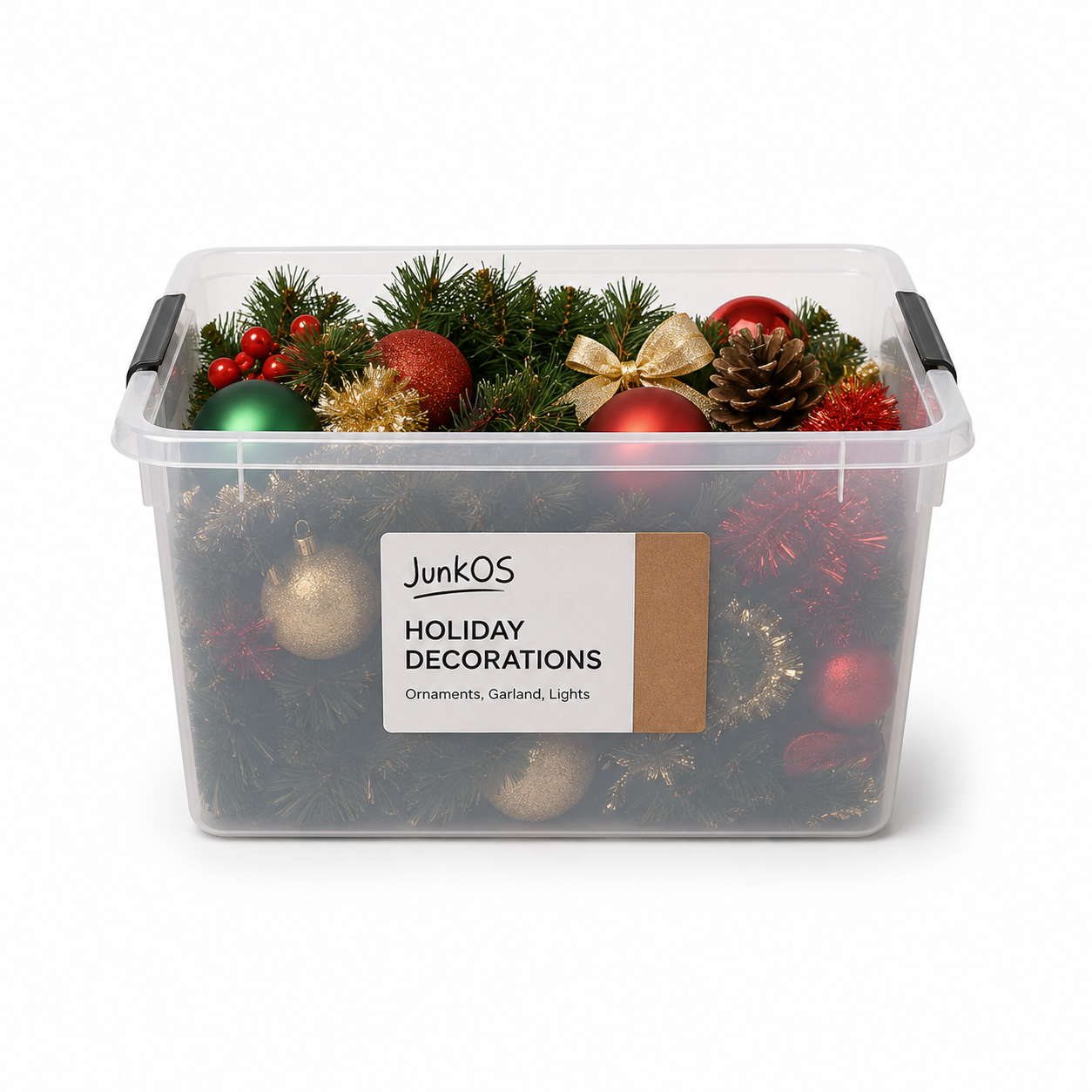 Box of Holiday Decorations
